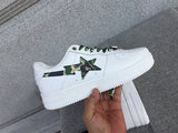 Sneakers White & Camo Logo