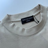 T-Shirt Cream Front & Back Embroidered Logo