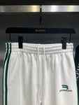 Pantaloni da jogging Logo ricamato bianco e verde