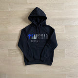 Black Full Tracksuit Blue Embroidered Logo