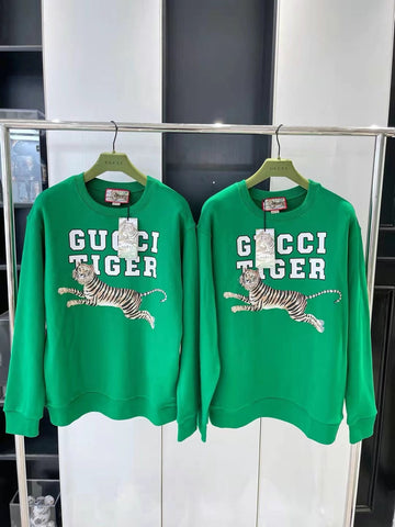 Crewneck Green & Tiger Logo