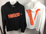 Hoodie Friends Orange Logo Black & White