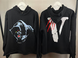 Hoodie Panther Red & Black