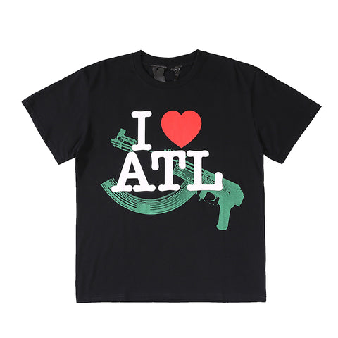 Maglietta I Love ATL in bianco e nero