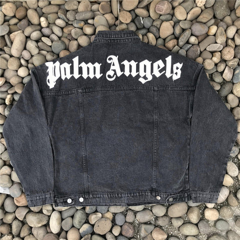 Jeans Jacket Black & White Logo