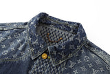 Jeans Jacket Blue Monogram & Squares