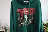 Hoodie New Label White & Green