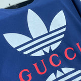 T-Shirt Collab Blu Doppio Logo