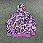 Hoodie Camo White & Light Purple