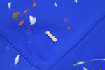 Blue Hoodie Paint & Embroidered Logos