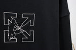 Crewneck Black Embroidered Logo