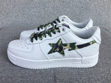 Sneakers White & Camo Logo