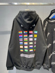 Hoodie Black & Flags Back Logo