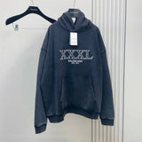 Hoodie Washed Black & Embroidered Logo