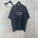 T-Shirt Washed Black & Embroidered Logo