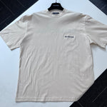 T-Shirt Cream Front & Back Embroidered Logo