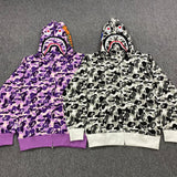 Hoodie Camo White & Light Purple