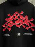 Hoodie Back Red Bones Logo