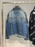 Jeans Jacket Blue & Embroidered Logo