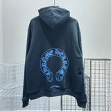 Hoodie Black Classic & Blue Logo