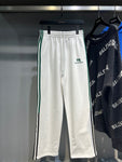 Pantaloni da jogging Logo ricamato bianco e verde