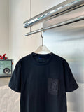 T-Shirt Embroidered Pocket Black