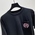 T-Shirt Doppio Logo Rosa