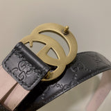 Classic Belt Black Monogram & Gold Buckle