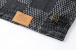 Jeans Jacket Black Monogram & Squares