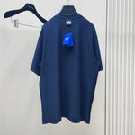 T-Shirt Blu Collab Logo Ricamato