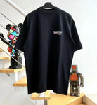 T-Shirt Mini Logo Ricamato Nero &amp; Blu