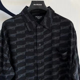 Camicia Nera Monogramma Lettera