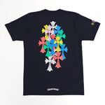 T-Shirt Black & Multi-Colorful Crosses