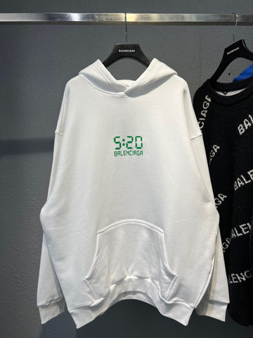 Hoodie White & Glow In The Dark Logo