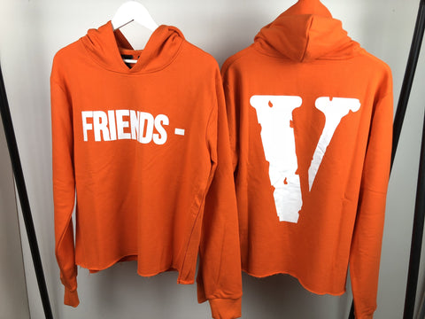Felpa con cappuccio Friends Arancione Logo Bianco