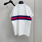 T-Shirt White & Chest Stripes 2023