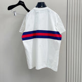 T-Shirt White & Chest Stripes 2023