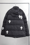 Down Jacket Black & White Cross Patch