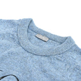 Sweater Light Blue Embroidered Logo