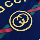 Girocollo Logo blu e oro